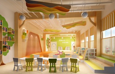 现代幼儿园3D模型下载